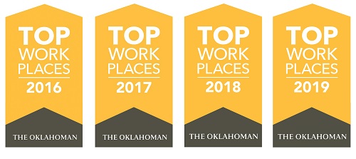 Science Museum Oklahoma Top Workplaces Badges 2016-2019
